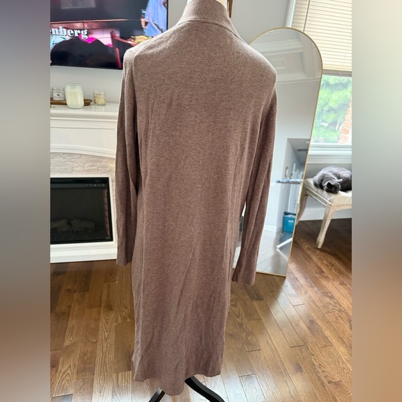 H by Halston Long Tan Cardigan Sweater - Picture 6 of 6